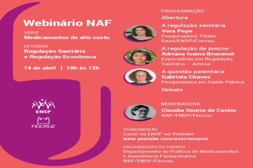 Série sobre medicamentos de alto custo debate regulação sanitária e econômica
